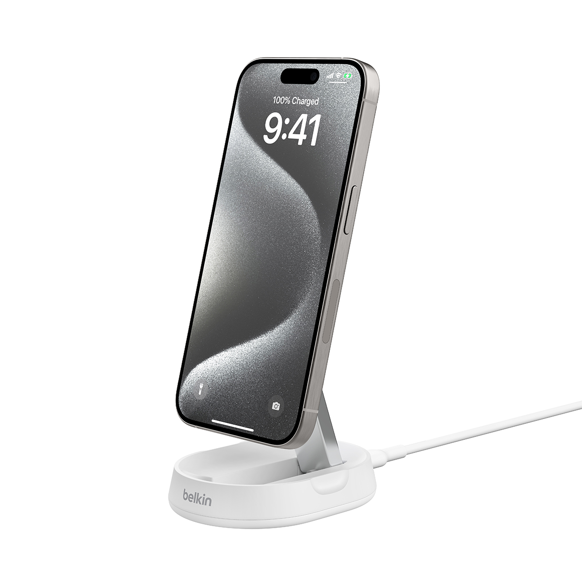 Belkin BoostCharge Pro  Convertible Magnetic Charging Stand with Qi2 - White
