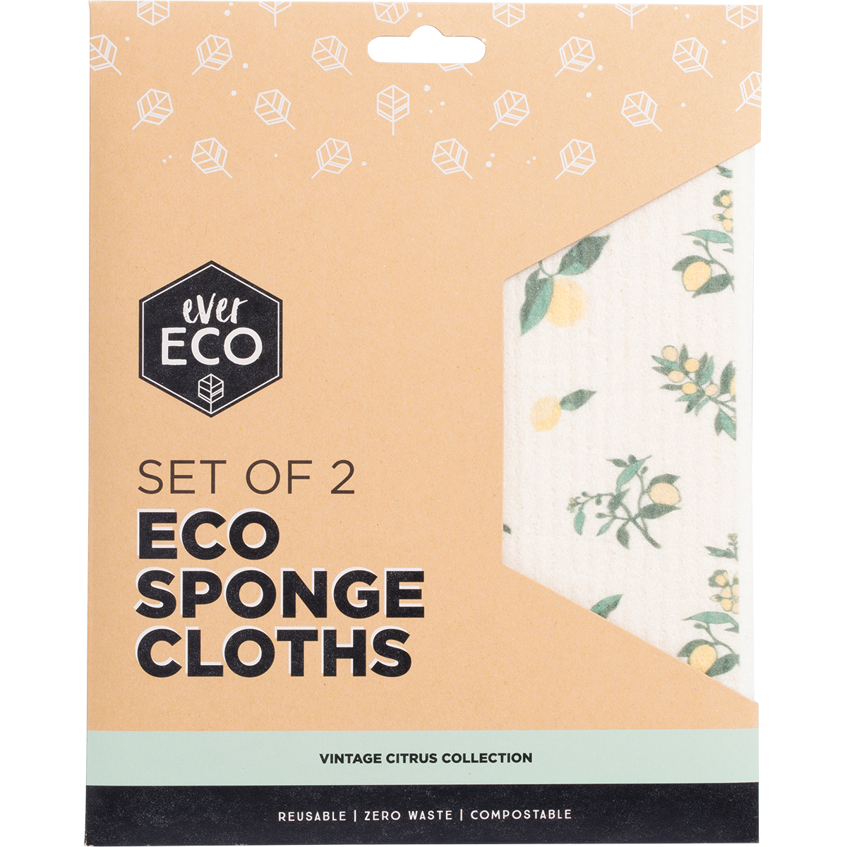 Eco Sponge Cloths Vintage Citrus Collection